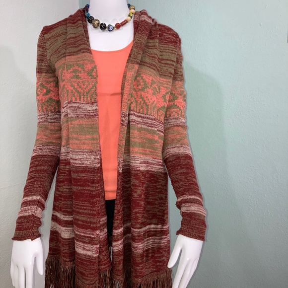 BKE Sweater and Fringed Cardigan M - Picture 4 of 10
